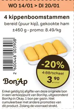 Bon Ap 4 Kippenboomstammen aanbieding