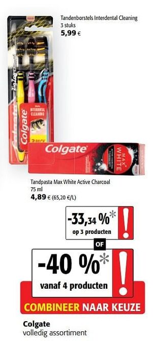 Colruyt Colgate volledig assortiment aanbieding