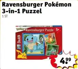 Kruidvat Ravensburger Pokémon 3-in-1 Puzzel aanbieding