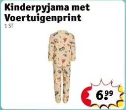 Kruidvat Kinderpyjama met Voertuigenprint aanbieding