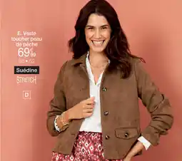 Damart Veste Toucher Peau De Pêche Suédine aanbieding