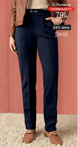 Damart Pantalon roit Thermolactyl Maille Milano aanbieding