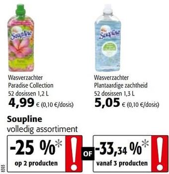 Colruyt Soupline volledig assortiment aanbieding