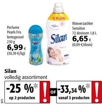 Colruyt Silan volledig assortiment aanbieding