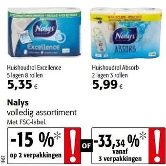 Colruyt Nalys volledig assortiment aanbieding