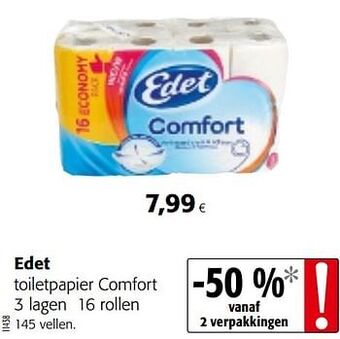 Colruyt Edet toiletpapier comfort aanbieding