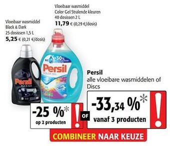 Persil alle vloeibare wasmiddelen of discs