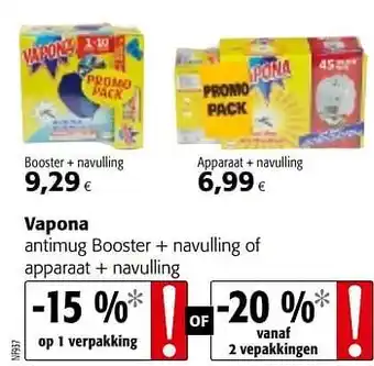 Vapona antimug booster + navulling of apparaat + navulling