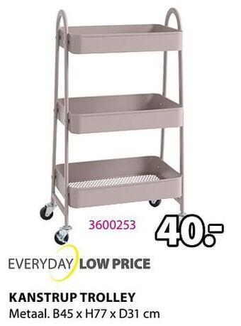 Jysk Kanstrup trolley aanbieding