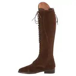 Decathlon Leren rijlaarzen met veters Premiere Casimir aanbieding