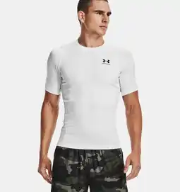 Decathlon Under Armour Heatgear Lycra T-shirt Wit Heren aanbieding