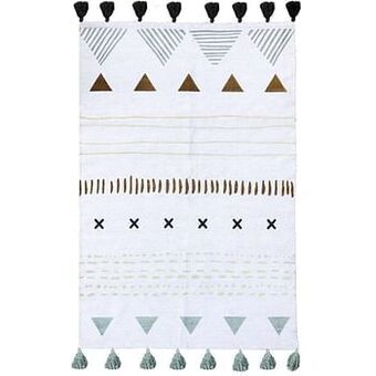 Leen Bakker Art For Kids tapijt Tribal - veelkleurig/okerkleur - 100x140 cm - Leen Bakker aanbieding
