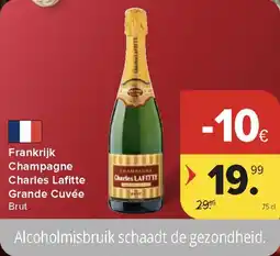 Carrefour Market Frankrijk Champagne Charles Lafitte Grande Cuvée aanbieding