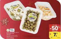 Carrefour Market Olijven met knoflook, kaas en gouda Apero Time Carrefour aanbieding