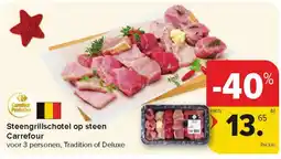 Carrefour Market Steengrillschotel op steen Carrefour aanbieding