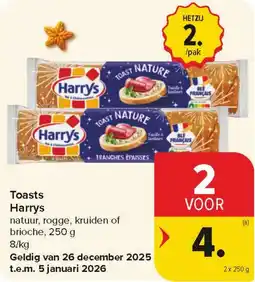 Carrefour Market Toasts Harrys aanbieding