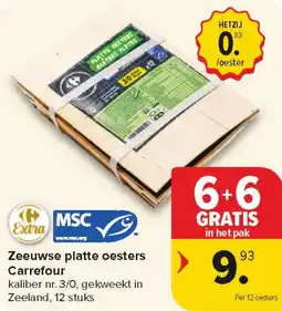 Carrefour Market Zeeuwse platte oesters Carrefour aanbieding
