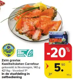 Carrefour Market Zalm gravlax Kwaliteitsketen Carrefour aanbieding