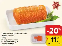 Carrefour Market Zalm met sint-jakobsvruchten Océan Délices aanbieding