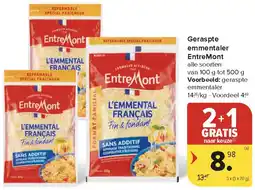 Carrefour Market Geraspte Emmentaler EntreMont aanbieding
