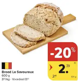 Carrefour Market Brood Le Savoureux aanbieding