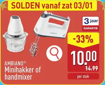 Ambiano Minihakker of Handmixer