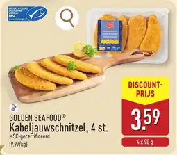 ALDI Golden Seafood Kabeljauwschnitzel aanbieding