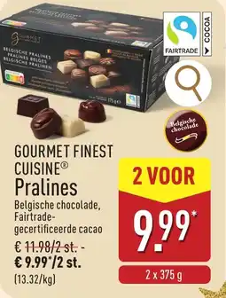 ALDI Gourmet Finest Cuisine Pralines aanbieding