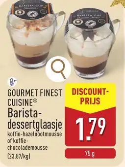 ALDI Gourmet Finest Cuisine Barista Dessertglaasje aanbieding