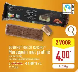 ALDI Gourmet Finest Cuisine Marsepein met Praliné aanbieding