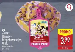 ALDI Aoste Disney Kippenworstjes aanbieding