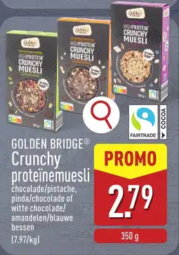 ALDI Golden Bridge Crunchy Proteïnemuesli aanbieding