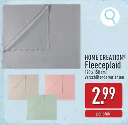 ALDI Home Creation Fleeceplaid aanbieding