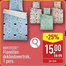 ALDI Novitesse Flanellen Dekbedovertrek aanbieding