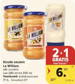 Carrefour Market Koude sauzen La William aanbieding