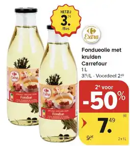 Carrefour Market Fondueolie met kruiden Carrefour aanbieding