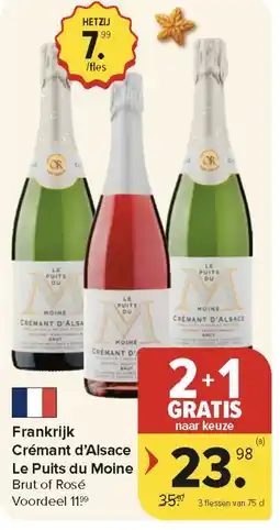 Carrefour Market Frankrijk Crémant d'Alsace Le Puits du Moine aanbieding