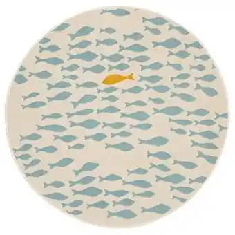 Leen Bakker Tapijt Vissen - crème - 120 cm - Leen Bakker aanbieding