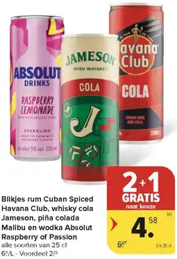 Carrefour Market Absolut, Jameson en Havana Club aanbieding