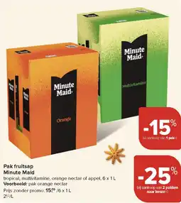 Carrefour Market Pak fruitsap Minute Maid aanbieding