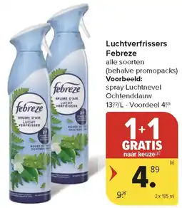 Carrefour Market Luchtverfrissers Febreze aanbieding