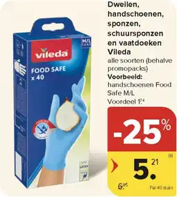 Carrefour Market Dweilen, hand sponzen, schuursponzen en vaatdoeken Vileda aanbieding