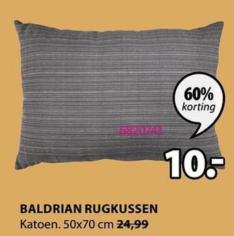 Jysk Baldrian rugkussen aanbieding