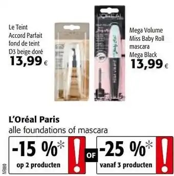 L`oréal paris alle foundations of mascara