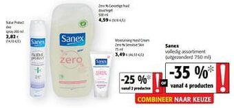Colruyt Sanex volledig assortiment aanbieding