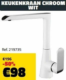 Keukenkraan chroom wit