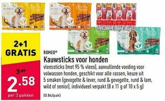 ALDI Kauwsticks voor honden aanbieding