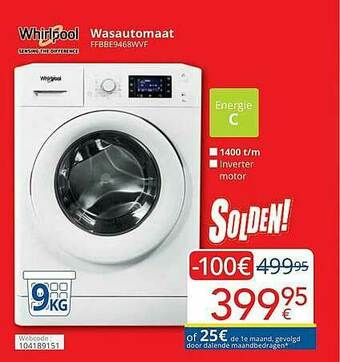 Eldi Whirlpool Wasautomaat aanbieding
