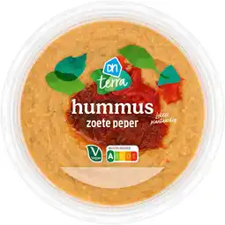 Albert Heijn AH Terra Plantaardige hummus zoete peper aanbieding
