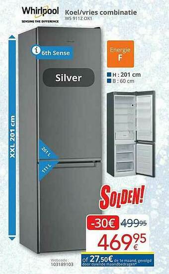 Eldi Whirlpool Koel Vries Combinatie aanbieding